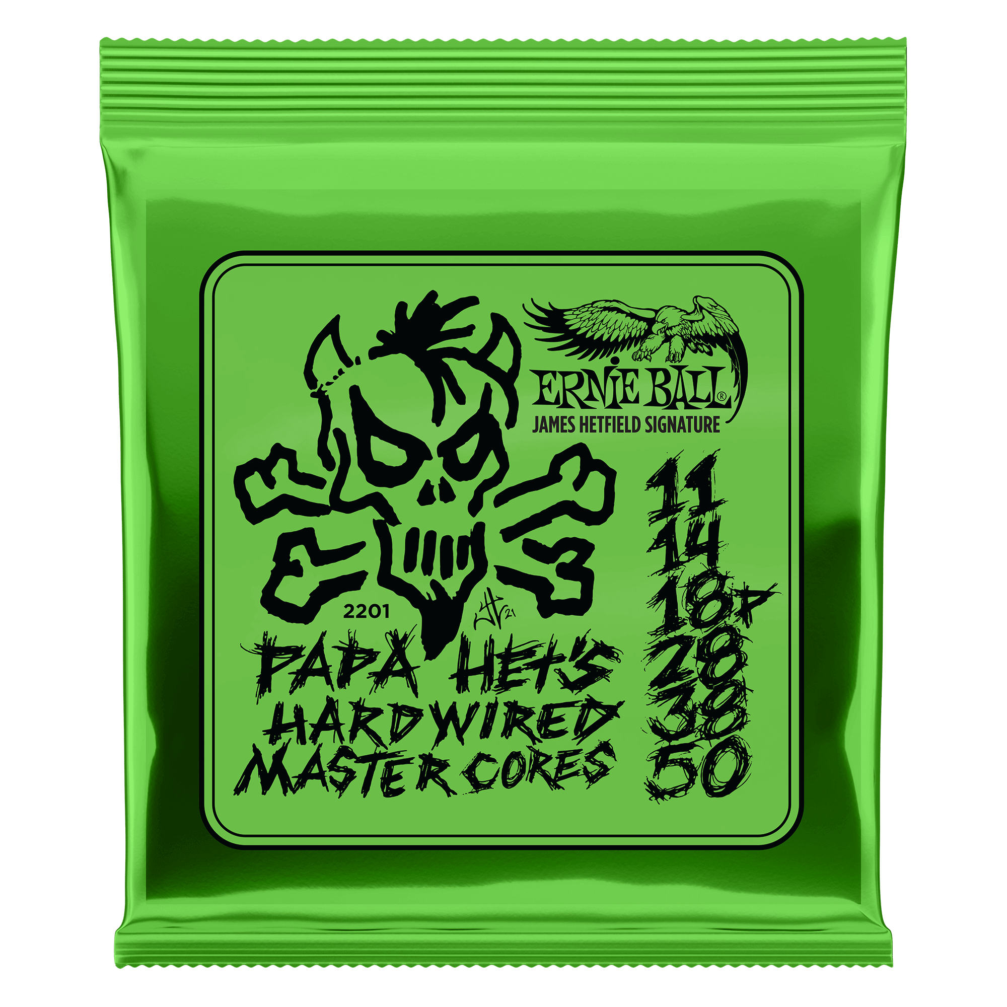 Ernie Ball Papa Hets Hardwired Master Core Series Electric Guitar Strings 11-50