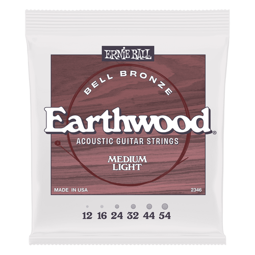 Ernie Ball Earthwood Bell Bronze Acoustic Guitar Strings - .012-.054 Medium Light