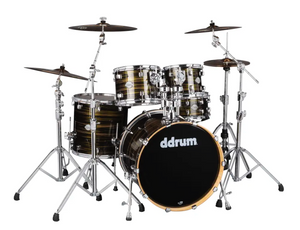 ddrum Dominion Birch 5 Piece Shell Pack Drum Kit Brushed Olive Metallic