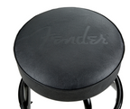 Fender Embossed Black Logo Barstool 24 Inch Swivel Bar Stool with Padded Seat