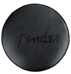 Fender Embossed Black Logo Barstool 24 Inch Swivel Bar Stool with Padded Seat