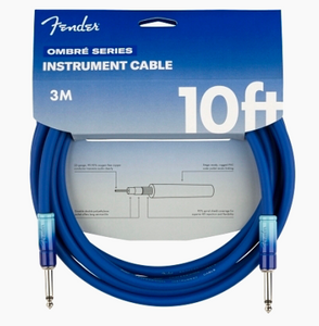 Fender Ombré Instrument Cable, Straight/Straight, 10' - Belair Blue