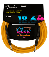 Load image into Gallery viewer, Fender Professional 18.6&#39; Glow in the Dark Guitar Cable - Orange