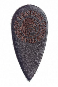 Leather Tones Teardrop Brown Leather 1 Uke Pick