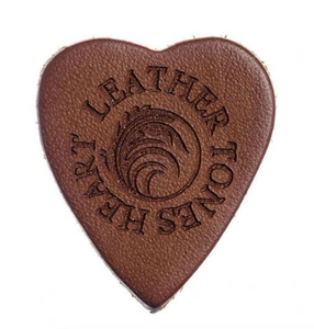 Leather Tones Heart Brown Leather 1 Uke Pick