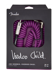 Fender Hendrix Voodoo Child Coil Instrument Cable Straight-Angle 30' Purple