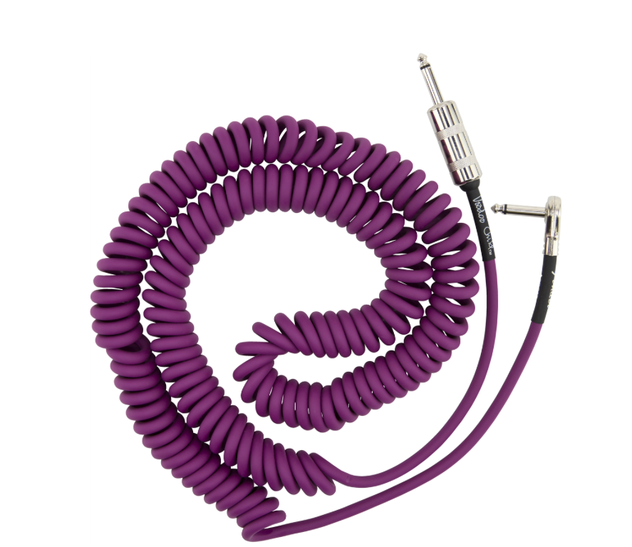 Fender Hendrix Voodoo Child Coil Instrument Cable Straight-Angle 30' Purple