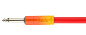 Fender Ombré Instrument Cable, Straight/Straight, 10' - Tequila Sunrise