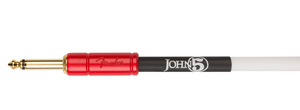 Fender John 5 Instrument Cable White and Red 10'