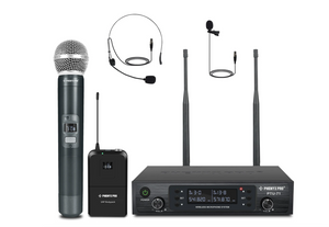 Phenyx Pro PTU-71-1H1B Dual UHF Wireless Microphone System with Auto Scan