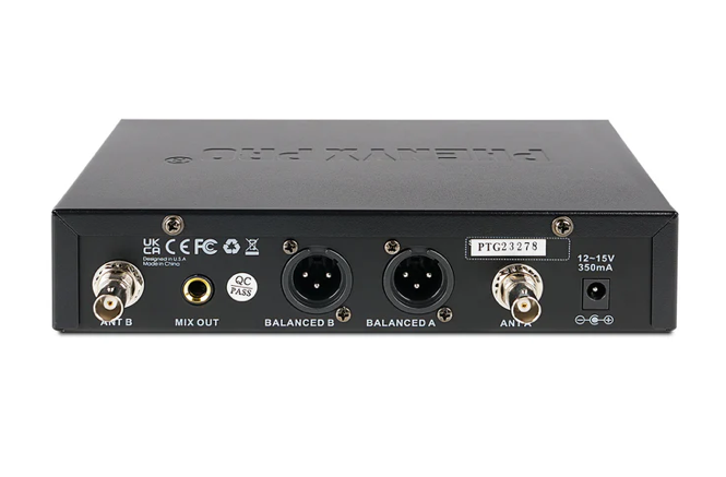 Phenyx Pro PTU-71-2H Dual UHF Wireless Microphone System with Auto Scan