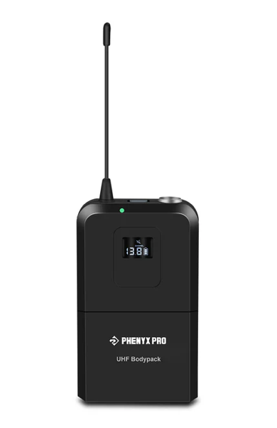 Phenyx Pro PTU-71-2H Dual UHF Wireless Microphone System with Auto Scan