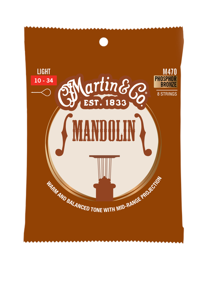 Martin M470 Mandolin Strings Phosphor Bronze Light 10-34