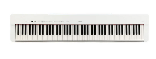 Yamaha P225 White 88 Key Graded Hammer Digital Piano with Power Supply and Pedal