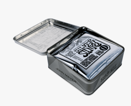 Ernie Ball John Mayer Silver Slinky Electric Guitar Strings 3-Pack Tin 10.5-47 Gauge Secondary image