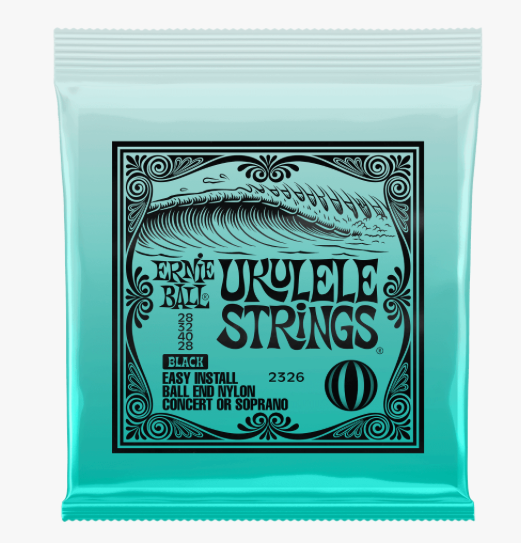Ernie Ball Concert Soprano Nylon Ball End Ukulele Strings Black