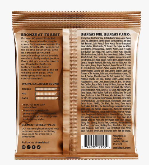 Ernie Ball Earthwood 12 String Light Phosphor Bronze Acoustic Guitar Strings 9 to 46 Gauge
