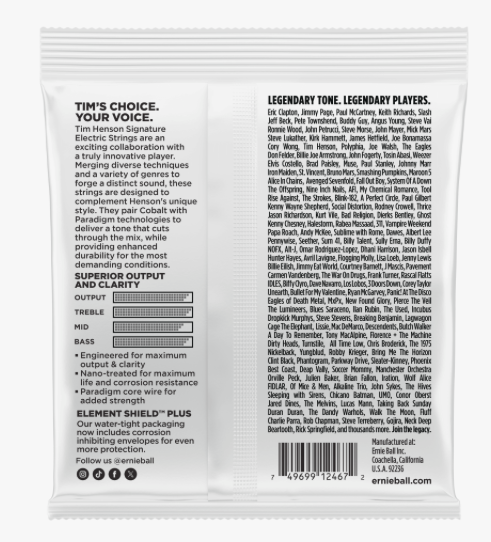 Ernie Ball Tim Henson Signature Electric Guitar Strings 9.5 to 46 Gauge