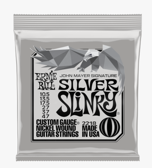 Ernie Ball John Mayer Silver Slinky Nickel Wound Electric Guitar Strings 10.5 to 47