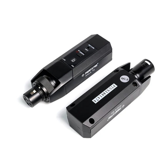Phenyx Pro PTU-X Plug On XLR Wireless Transmitter Receiver System with 16 UHF Frequencies