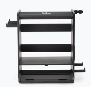 On-Stage GWS5000B Guitar and Bass Workstation with Instrument Hanger Cable Hanger Accessory Tray Amp Shelf