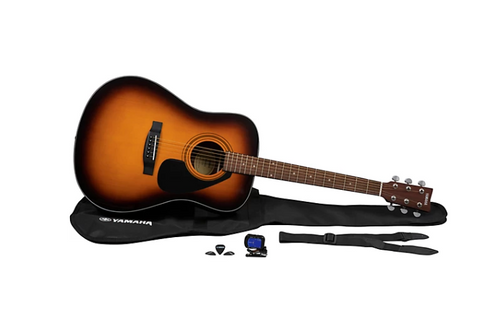 Yamaha GigMaker Standard Acoustic Guitar Pack Tobacco Brown Sunburst with Gig Bag Tuner Strap & Picks
