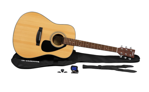 Yamaha GigMaker Standard Acoustic Guitar Pack Natural Finish with Gig Bag Tuner Strap & Picks