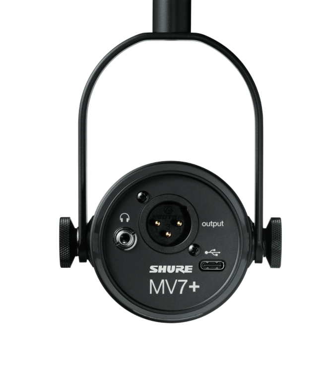Shure MV7+ Hybrid Podcast Microphone Hybrid USB / XLR Dynamic Mic Black