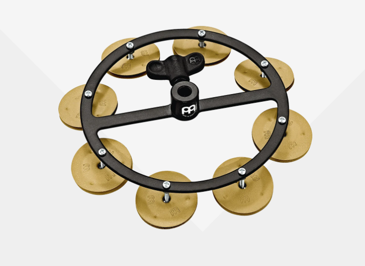 Meinl Artist Series HTHHBG Benny Greb Sand Hi Hiat Tambourine Sandblasted Brass Jingles Secondary image