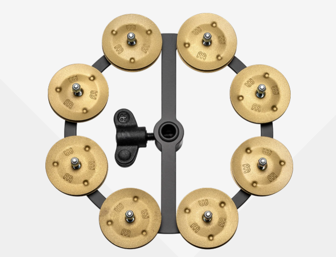 Meinl Artist Series HTHHBG Benny Greb Sand Hi Hiat Tambourine Sandblasted Brass Jingles Main image