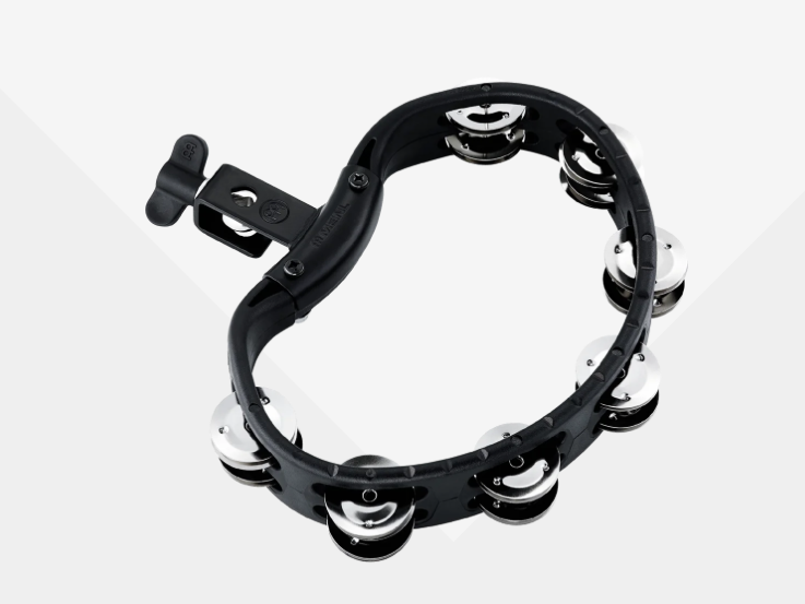 Meinl Headliner SeriesHTMT2BK Mountable Double Row ABS Plastic Tambourine Black