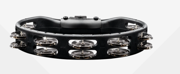 Meinl Headliner SeriesHTMT2BK Mountable Double Row ABS Plastic Tambourine Black