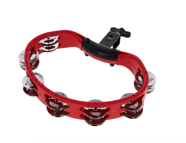 Meinl Headliner Series HTMT2R Mountable Double Row ABS Plastic Tambourine Red
