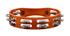 Meinl TA2AB Traditional Wood Series 10 Inch Wood Tambourine Dual Row Nickel Plated Steel Jingles