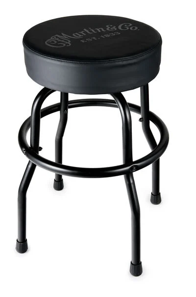 Martin Barstool Tone on Tone Black Bar Stool