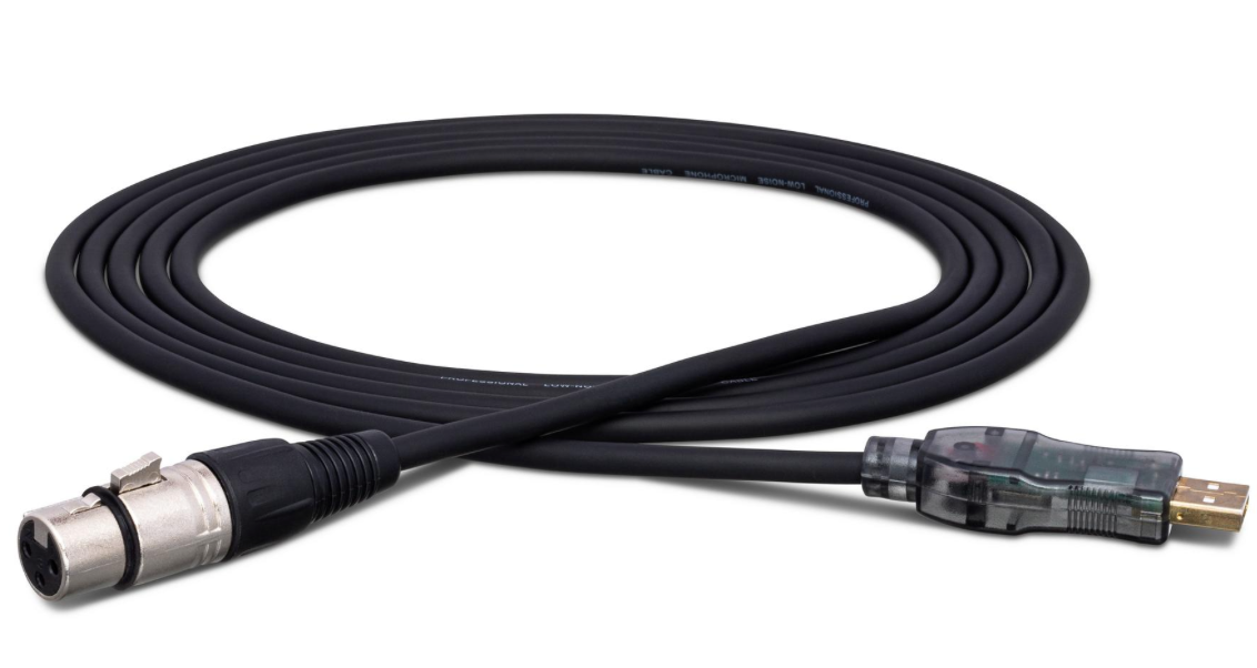 Hosa TRACKLINK Microphone to USB Interface XLR3F to USB Type A 10 Foot Main image
