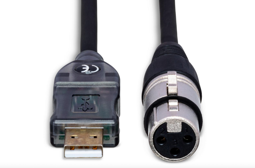 Hosa TRACKLINK Microphone to USB Interface XLR3F to USB Type A 10 Foot