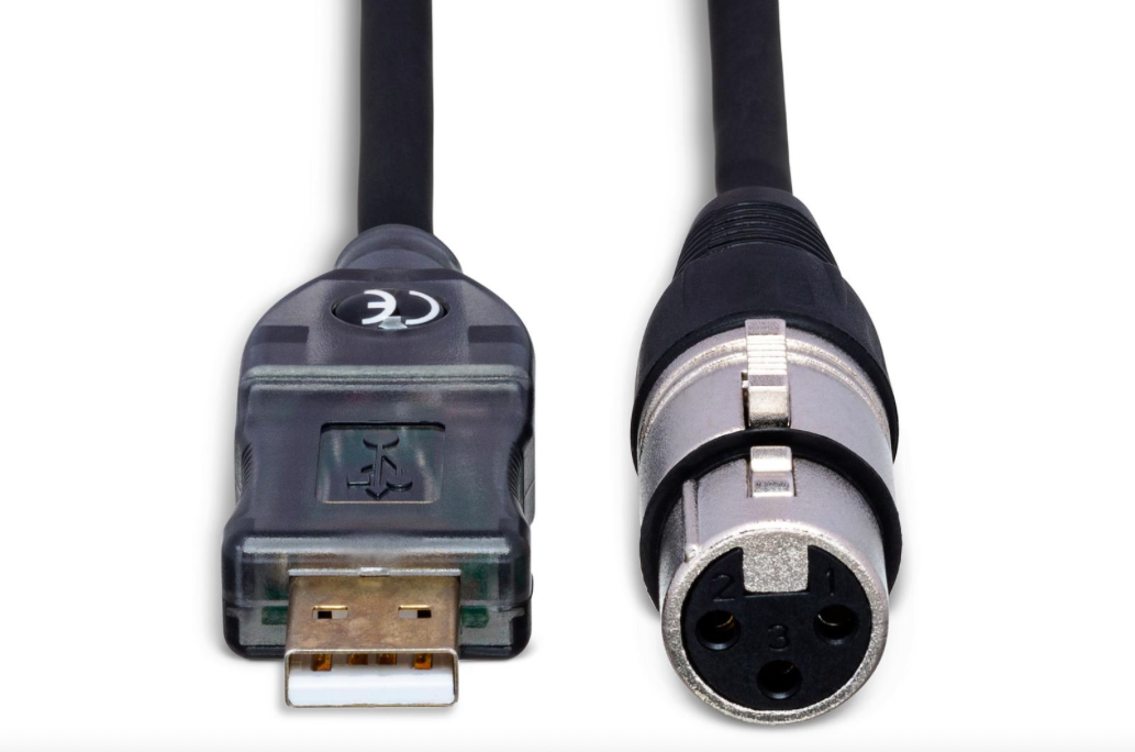 Hosa TRACKLINK Microphone to USB Interface XLR3F to USB Type A 10 Foot