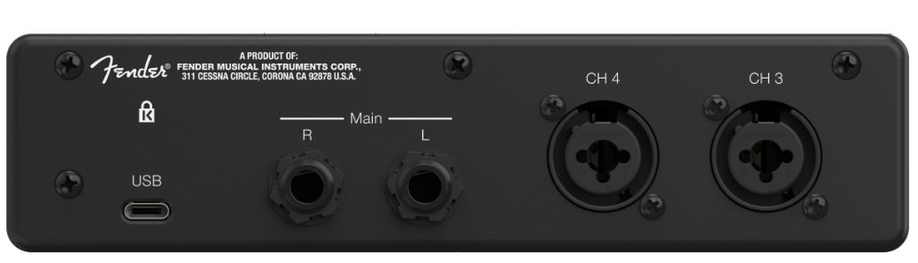 Fender Quantum LT 4 Interface USB-C 4-In / 2-Out Audio Interface