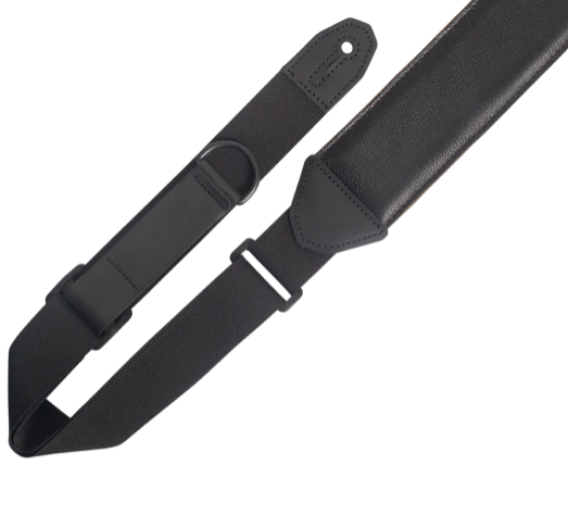 Levys MRHGS-BLK 2 1/2 Inch Wide Right Height Garment Leather Guitar Strap