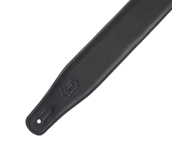 Levys MRHGS-BLK 2 1/2 Inch Wide Right Height Garment Leather Guitar Strap