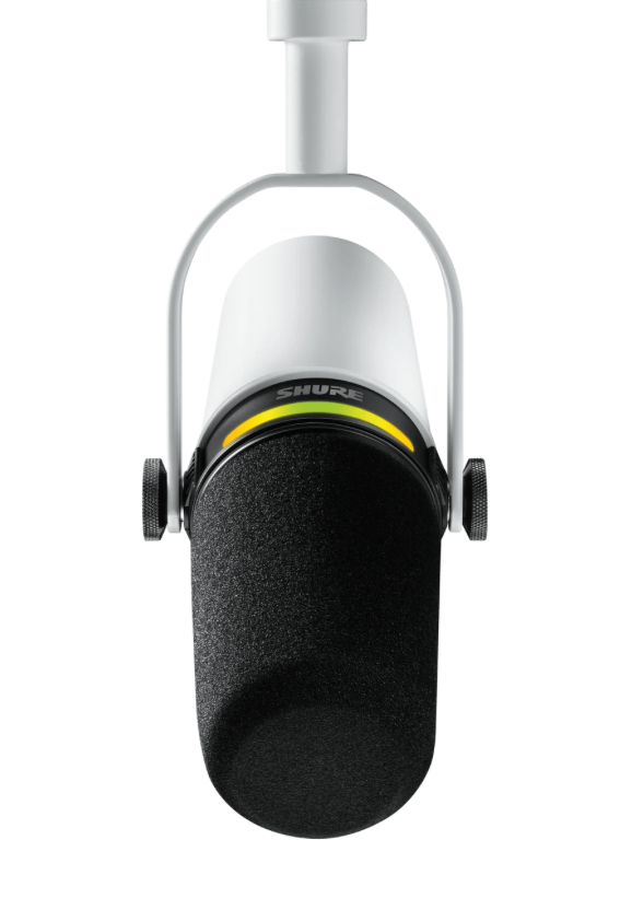 Shure MV7+ Hybrid Podcast Microphone Hybrid USB / XLR Dynamic Mic White