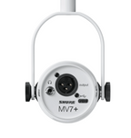 Shure MV7+ Hybrid Podcast Microphone Hybrid USB / XLR Dynamic Mic White
