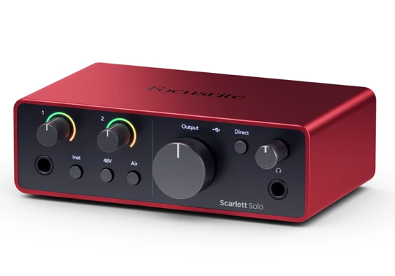 Focusrite Scarlett Solo 4th Generation USB Audio Recording Interface w Pro Tools