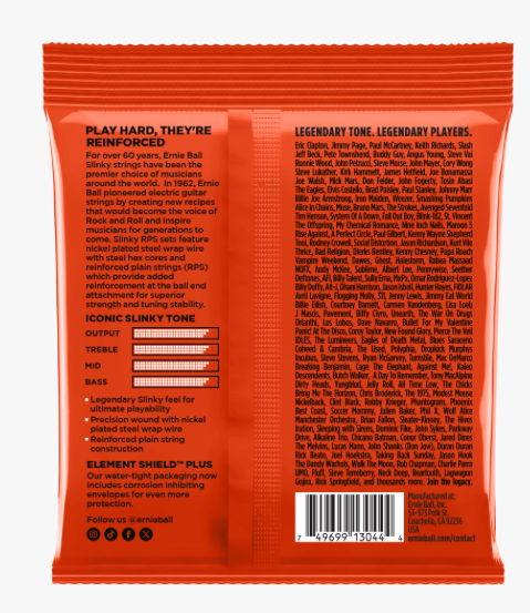 Ernie Ball EB2237 Skinny Top/Heavy Bottom Slinky RPS Nickel Wound Electric Guitar Strings - .010-.052
