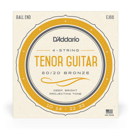 D'Addario EJ66 Tenor 80/20 Bronze Acoustic Guitar Strings 10-32