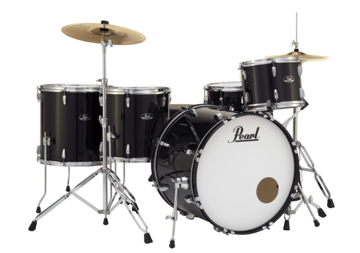 Pearl RS525WFC/C31  Roadshow Drum Set 5 Piece Drum Kit with Cymbals Jet Black