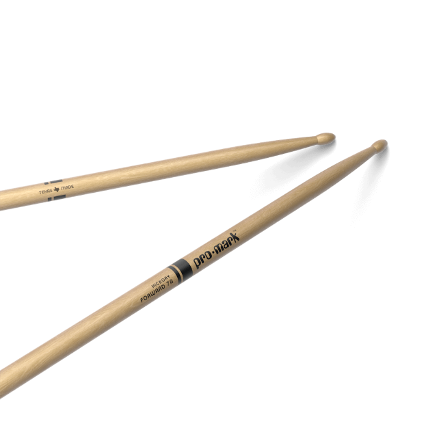 ProMark Classic Forward 7A Hickory Drumstick, Oval Wood Tip
