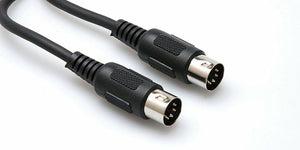 Hosa MID-310BK 5-Pin DIN to 5-Pin DIN MIDI Cable, 10 Feet