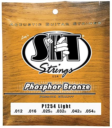 SIT P1254 Light Gauge Phosphor Bronze Acoustic Guitar Strings - 12-54